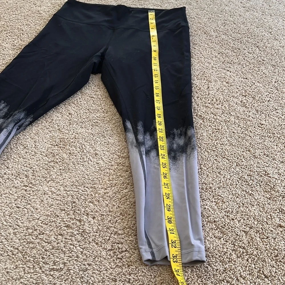 Lululemon Athletica SZ 14, black /grey leggings .